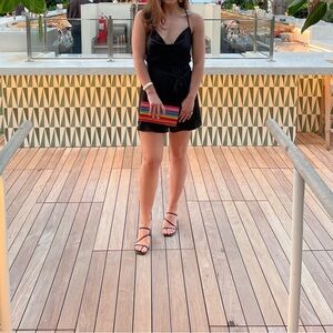 Intimately FP Black Mini Dress with Cowl Neck & Strappy back